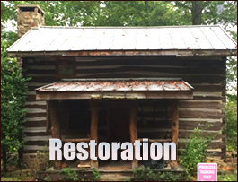 Historic Log Cabin Restoration  Burgaw, North Carolina